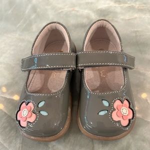 See Kai Run - grey shoe with flower